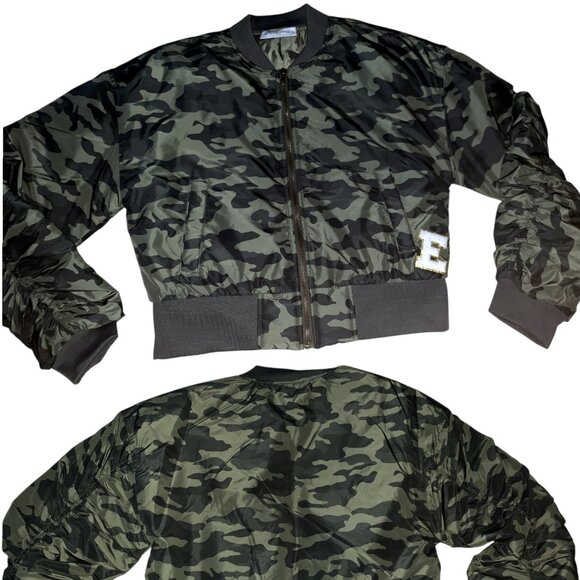 NWT No Boundaries Camo Bomber Zip-Up Jacket, Medium - Picture 2 of 8